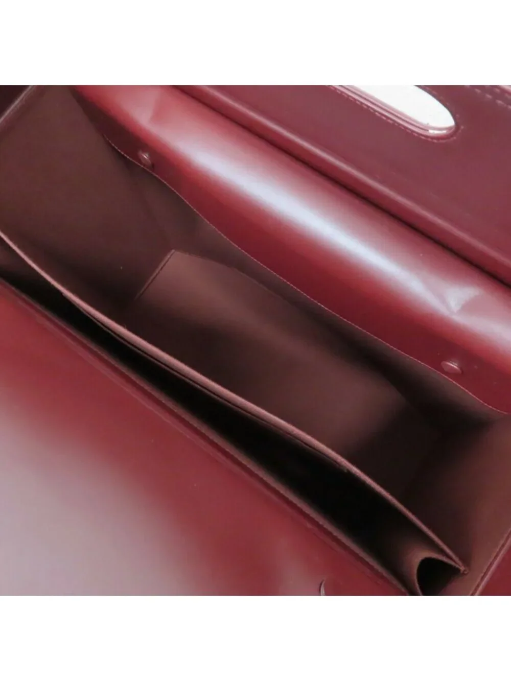 Cartier Flight Case Vintage Burgundy Leather Large Handbag